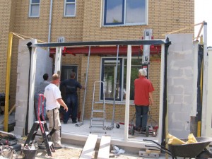 Aanbrengen Balken constructie